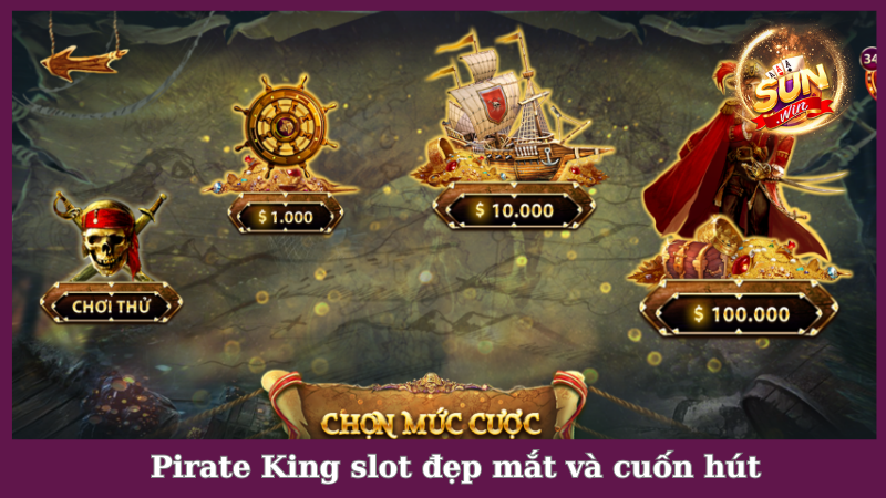 Pirate King slot có đồ họa đẹp mắt và cuốn hút người chơi