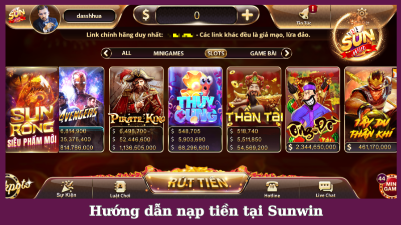 Quy trình nạp tiền Sunwin từ A đến Z dành cho các dân chơi