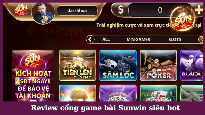 Review cổng game bài Sunwin đang thịnh hành 