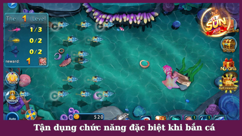 Tận dụng chức năng đặc biệt khi chơi bắn cá tại Sunwin