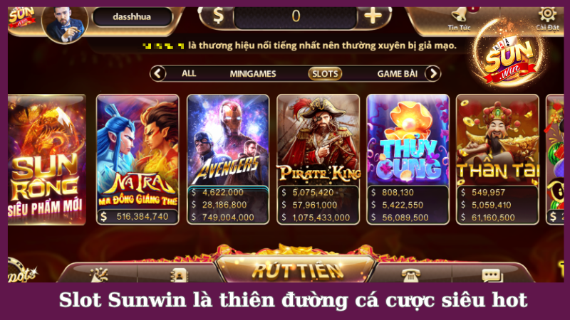 Tất tần tật về thiên đường slot Sunwin giải trí top đầu châu Á