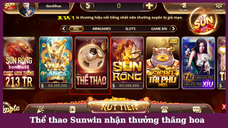 Thể thao Sunwin mang đến kèo cược phong phú nhận thưởng thăng hoa