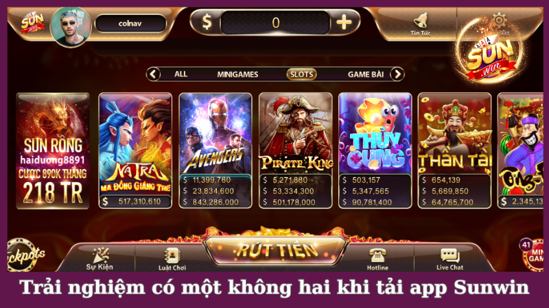 Trải nghiệm có một không hai khi tải app Sunwin